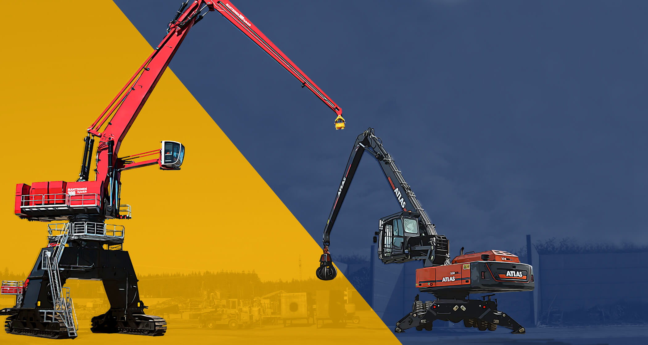 Mantsinen and Atlas Material Handlers