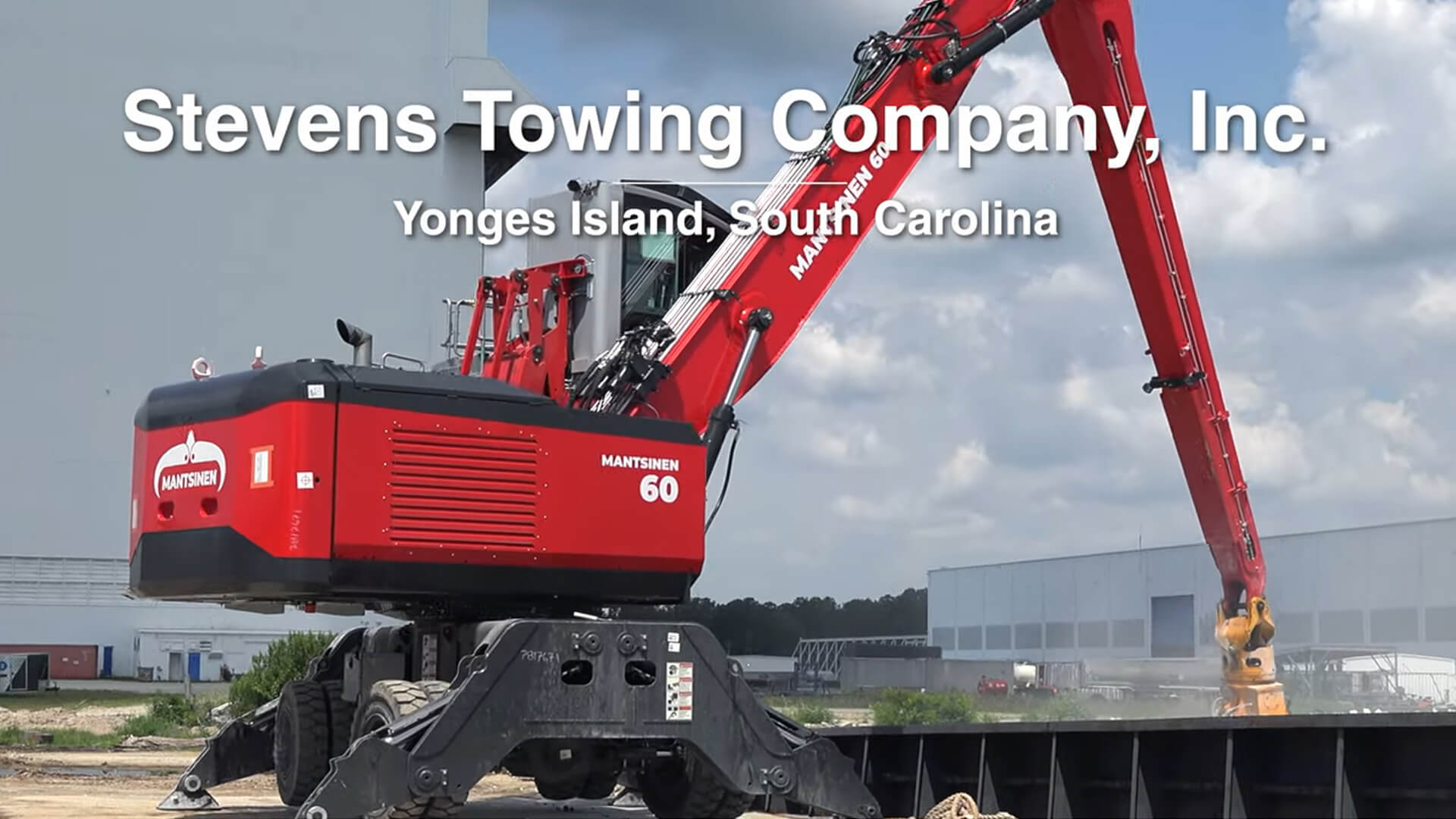Mantsinen 60 from Linder Makes Loading Barges Fast & Safe for Stevens Towing Company, Inc.