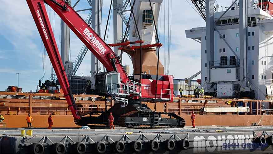 Mohawk Northeast Inc. turns to the Mantsinen 140R material handler to meet extreme dredging depths with accuracy and efficiency