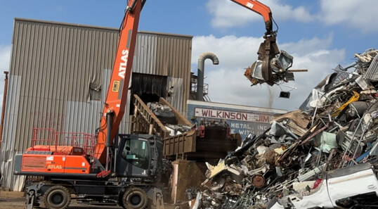 Atlas material handlers give Texas scrap handler Wilkinson Jim Iron & Metal Inc. the ability to process material faster than ever